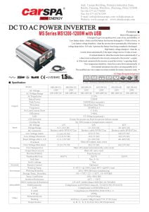 CARSPA 1200W-12V MODİFİYE SİNÜS İNVERTER - Görsel 2
