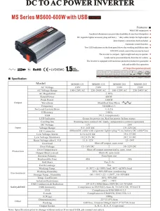 CARSPA 600W-12V MODİFİYE SİNÜS İNVERTER - Görsel 2