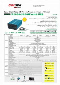 CARSPA 2000W-12V TAM SİNÜS İNVERTER - Görsel 2