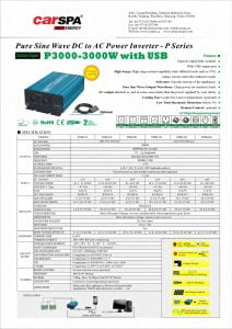 CARSPA 3000W-12V TAM SİNÜS İNVERTER - Görsel 4