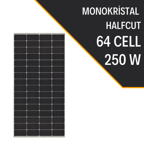 LEXRON 250W HALF CUT MONOKRİSTAL GÜNEŞ PANELİ