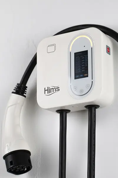 Hims HCDKB-22 22kw Destekli 5m Kablolu Smart Beyaz Elektrikli Araç Şarj İstasyonu - Görsel 3