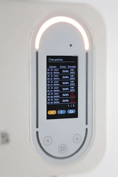 Hims HCDKB-22 22kw Destekli 5m Kablolu Smart Beyaz Elektrikli Araç Şarj İstasyonu - Görsel 4