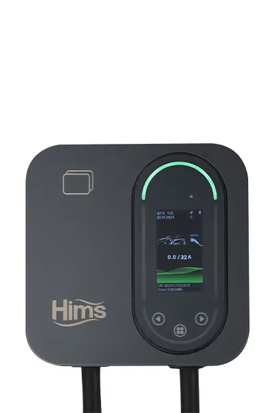 Hims HCDKS-22 22kW Tip 2 Soketli 5m Kablolu Siyah Smart Elektrikli Araç Şarj İstasyonu - Görsel 4