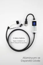 Hims HCTK-22-G 22kW Tip 2 Soketli Taşınabilir Elektrikli Araç Şarj Cihazı - Görsel 3