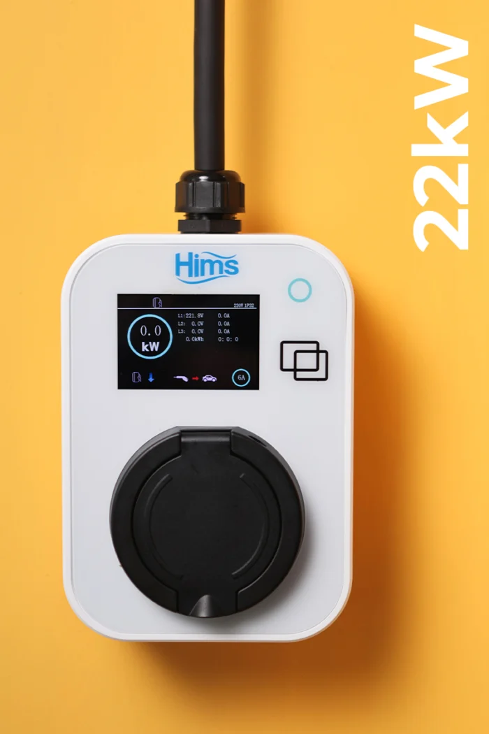 Hims HCTS-22-B 22kW Kilitli Soketli Beyaz Taşınabilir Araç Şarj Cihazı - Görsel 5