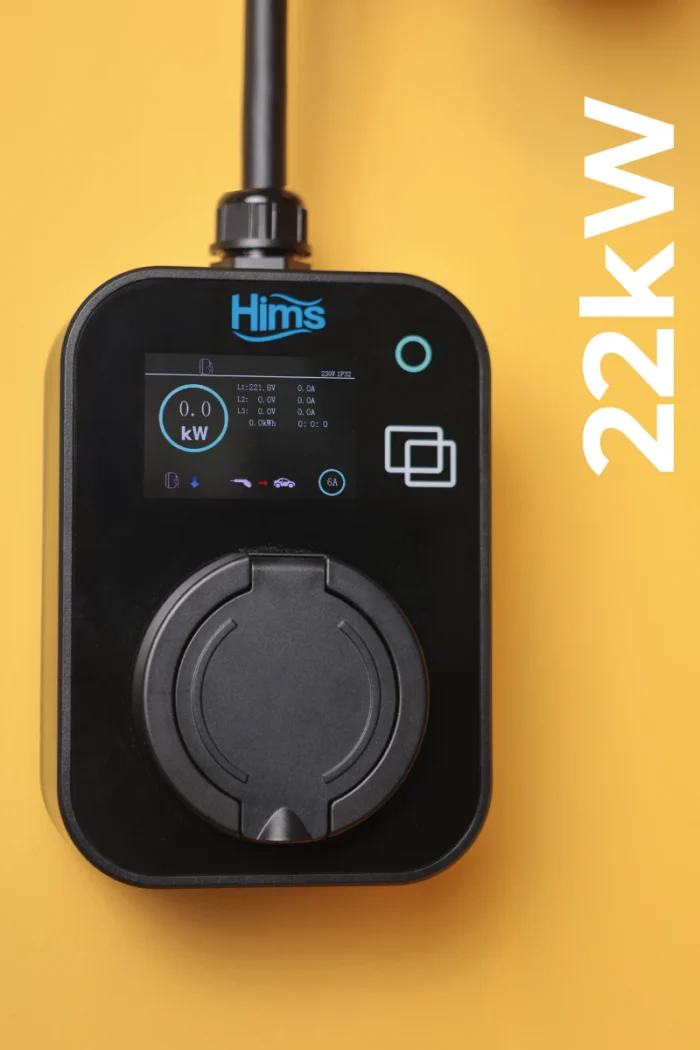 Hims HCTS-22-S 22kW Kilitli Soketli Siyah Taşınabilir Araç Şarj Cihazı - Görsel 2